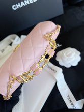 Load image into Gallery viewer, Chanel mini bag with embellished top handle 22b, gold hdw
