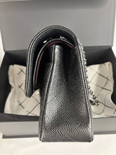 Load image into Gallery viewer, Chanel Black caviar small classic flap, silver hdw
