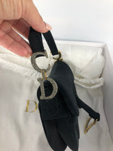 Load image into Gallery viewer, Dior black velvet mini with crystals
