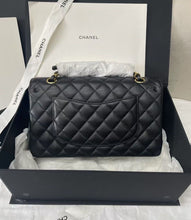 Load image into Gallery viewer, Chanel medium black caviar classic flap with gold hdw, chip
