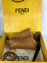 Load image into Gallery viewer, Fendi first small in caramel brown Napa leather
