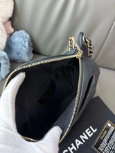 Load image into Gallery viewer, Chanel black calfskin bumbag belt bag
