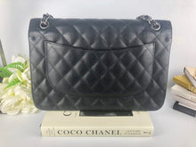 Load image into Gallery viewer, Chanel 21 series black caviar jumbo, silver hdw
