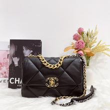 Load image into Gallery viewer, Chanel small lambskin 19, with mixed gold hdw
