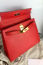 Load image into Gallery viewer, Hermes Kelly 28, rouge tomate gold hdw
