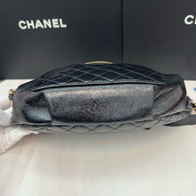 Load image into Gallery viewer, Chanel black glazed calfskin leather bumbag belt bag , gold hdw
