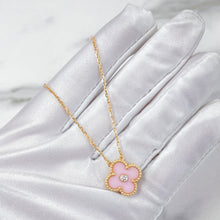 Load image into Gallery viewer, Van Cleef &amp; Arpels (VCA) 2015 limited edition pink porcelain pendant with diamond, rose gold
