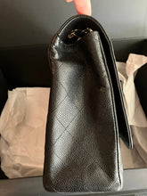 Load image into Gallery viewer, Chanel black caviar Maxi single flap, gold hdw.
