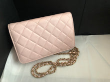 Load image into Gallery viewer, Chanel pink caviar crystal CC woc, wallet on chain
