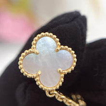Load image into Gallery viewer, Van Cleef &amp; Arpels (VCA) 2 motif Magic Alhambra white mother of pearl earrings, 18k gold
