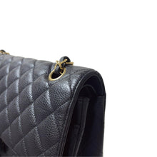 Load image into Gallery viewer, Chanel black caviar medium, gold hdw 24 series
