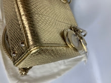 Load image into Gallery viewer, Lady Dior gold snakeskin mini, gold hdw
