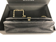 Load image into Gallery viewer, Chanel black caviar woc, wallet on chain with gold hdw 29 series
