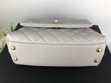 Load image into Gallery viewer, Chanel light grey caviar small coco handle, gold hdw
