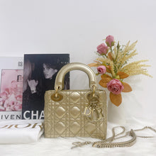 Load image into Gallery viewer, Lady Dior gold mini, gold hdw
