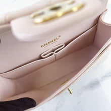 Load image into Gallery viewer, Chanel 22c light beige caviar medium classic flap, light gold hdw
