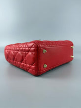 Load image into Gallery viewer, Lady Dior small red with gold hdw
