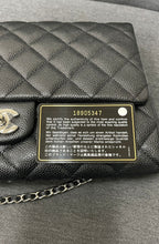 Load image into Gallery viewer, Chanel black caviar timeless clutch, silver hdw
