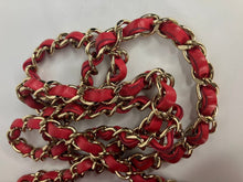 Load image into Gallery viewer, Chanel Pink/red mini lambskin with gold hdw.
