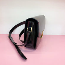 Load image into Gallery viewer, Celine black medium triomphe classique with gold hdw in calfskin
