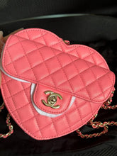 Load image into Gallery viewer, Chanel 22s pink lambskin heart bag, gold hdw
