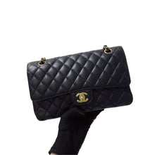 Load image into Gallery viewer, Chanel black caviar medium, gold hdw 24 series
