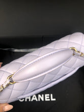 Load image into Gallery viewer, Chanel 21k lilac purple mini top handle, light gold hdw
