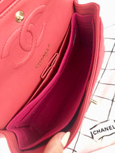 Load image into Gallery viewer, Chanel 23 series dark pink edge stitched caviar medium classic, gold hdw
