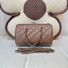 Load image into Gallery viewer, Chanel bowling bag 25p brown caviar, microchip
