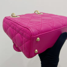 Load image into Gallery viewer, Lady Dior mini in Barbie pink with gold hdw
