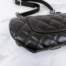 Load image into Gallery viewer, Chanel black lambskin uniform bumbag, silver hdw
