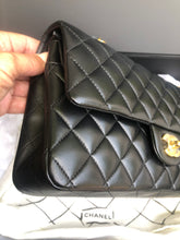 Load image into Gallery viewer, Chanel 31 series black lambskin medium flap, gold hardware
