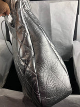 Load image into Gallery viewer, Chanel silver 31 shoulder bag, crumpled calfskin
