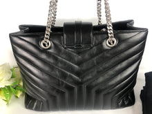 Load image into Gallery viewer, YSL Saint Laurent large loulou tote black, silver hdw
