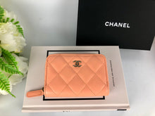 Load image into Gallery viewer, Chanel 2023 peach coin pouch card holder
