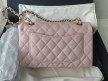 Load image into Gallery viewer, Chanel classic flap small pink 22b caviar with light gold hdw
