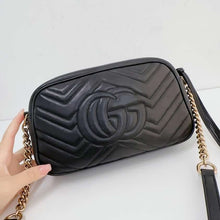 Load image into Gallery viewer, Gucci black Marmont camera bag
