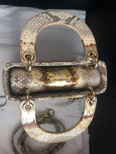 Load image into Gallery viewer, Lady Dior rare mini exotic snakeskin with gold hdw.
