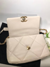 Load image into Gallery viewer, Chanel 19 in light beige lambskin, mixed gold hdw
