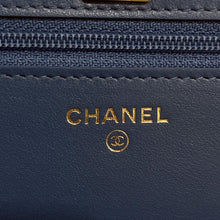 Load image into Gallery viewer, Chanel pearl crush woc denim 22c with box, dust bag, chip
