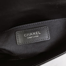 Load image into Gallery viewer, Chanel black lambskin uniform bumbag, silver hdw
