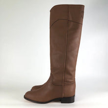 Load image into Gallery viewer, Chanel brown leather riding boots size 41.5
