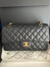 Load image into Gallery viewer, Chanel black caviar medium classic flap, gold hdw
