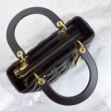 Load image into Gallery viewer, Lady Dior black medium lambskin, gold hdw
