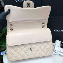 Load image into Gallery viewer, Chanel beige caviar jumbo with silver hdw
