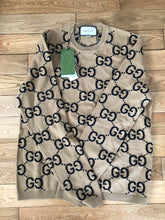 Load image into Gallery viewer, Gucci large sweater, GG logo print, tags attached
