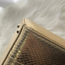Load image into Gallery viewer, Lady Dior gold snakeskin mini, gold hdw
