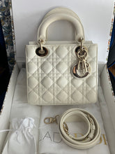 Load image into Gallery viewer, Lady Dior small Latte white grained calfskin, gold hdw 2023
