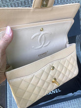 Load image into Gallery viewer, Chanel beige medium classic flap, caviar leather, gold hdw
