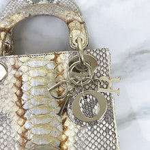 Load image into Gallery viewer, Lady Dior rare mini exotic snakeskin with gold hdw
